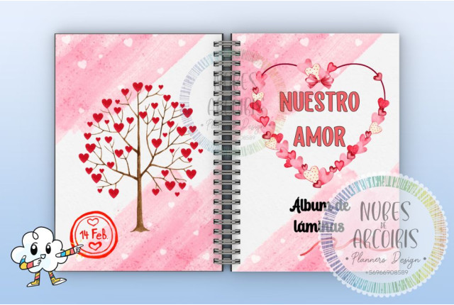 Kit Álbum de láminas enamorados