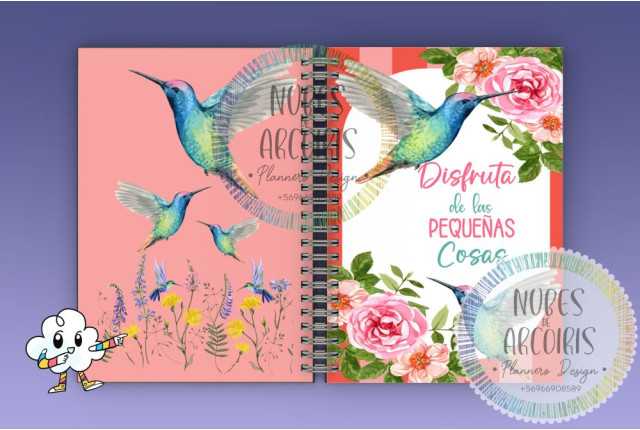 Agenda Anual Primavera Mágica (Colibríes)