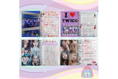 Kit Imprimible Libretas Escolares K -Pop  Pack 1