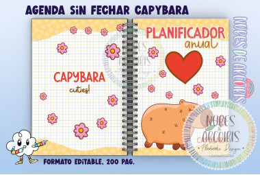 Planificador Anual Capybara Cute