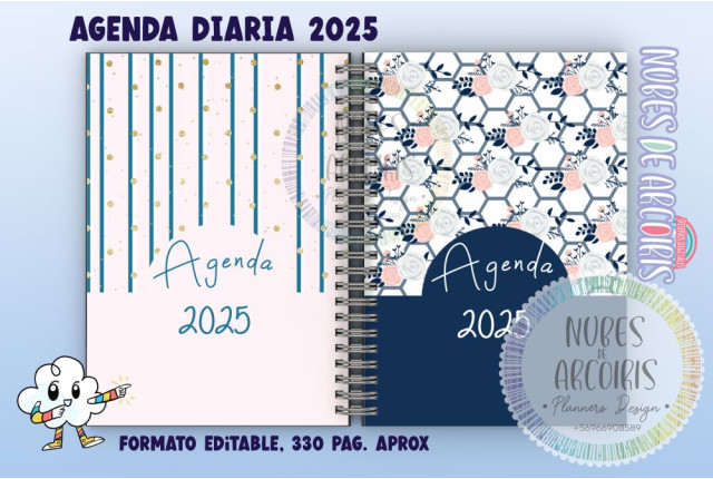 Agenda Diaria Formal Femenina 2025 