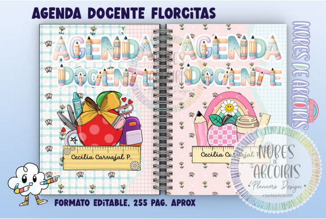 Agenda Docente 2025, Modelo Florcitas