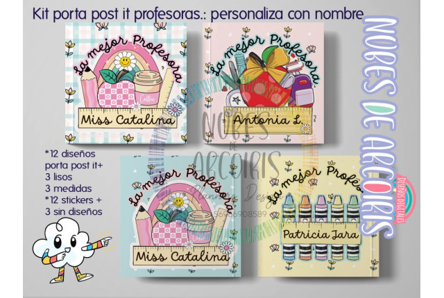 Kit complementos Agenda Docente Florcitas