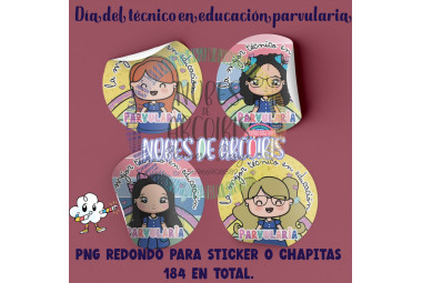 Stickers PNG Técnicos educación parvularia