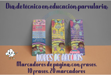 Marcadores de Página para Técnicos en Educación Parvularia.