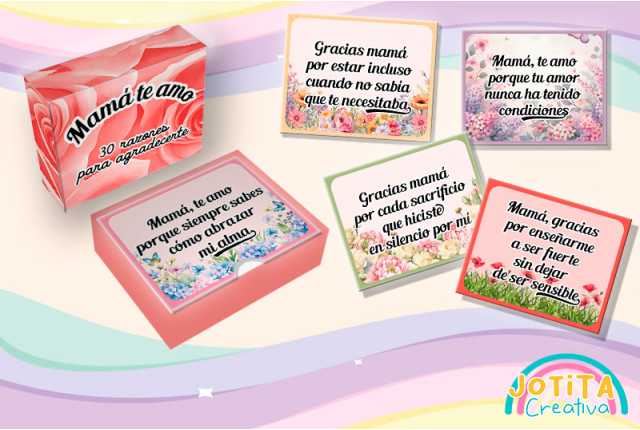 Kit Cajita para mamá 30 razones para agradecerte Kit Cajita para mamá 30 razones para agradecerte