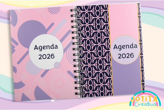 Agenda Corporativa Rosa 2026