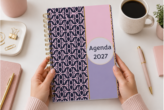Agenda Corporativa Semanal 2027 Clásica Femenina