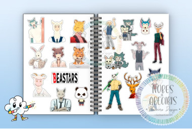 PACK STICKERS 16 (BEASTARS,BORUTO,RANKING OF KINGS,SPYXFAMILY)