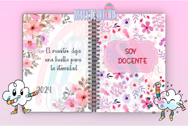 AGENDA DOCENTE FLORAL SIN FECHA