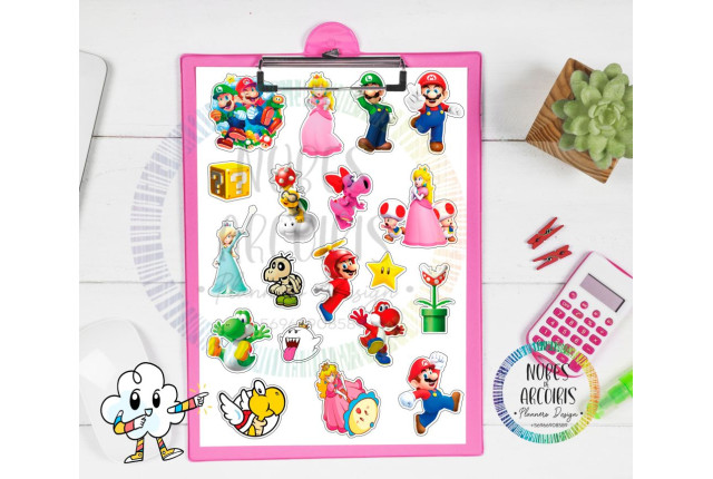 STICKERS MARIO BROS (6)